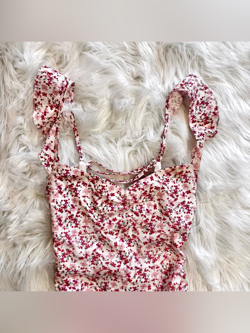 Princess Polly Lace-Up Back Mini Dress Pink Cottagecore Size US 0 / AU 4 NWOT - Picture 3 of 12